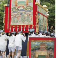 見送「北京万寿図」毛織綿、山鹿清華作、1953年日本製